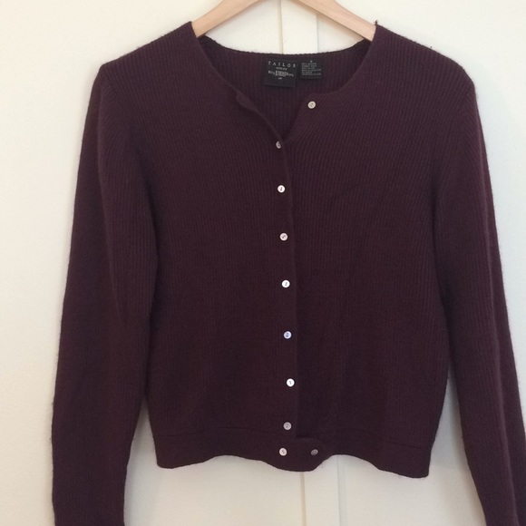 Vintage Angora Red Wine Sweater - Picture 2 of 4